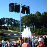 EV Speaker array at The Alnwick Garden