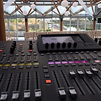 mixing desk at Alnwick Garden