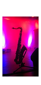 backlit saxophone
